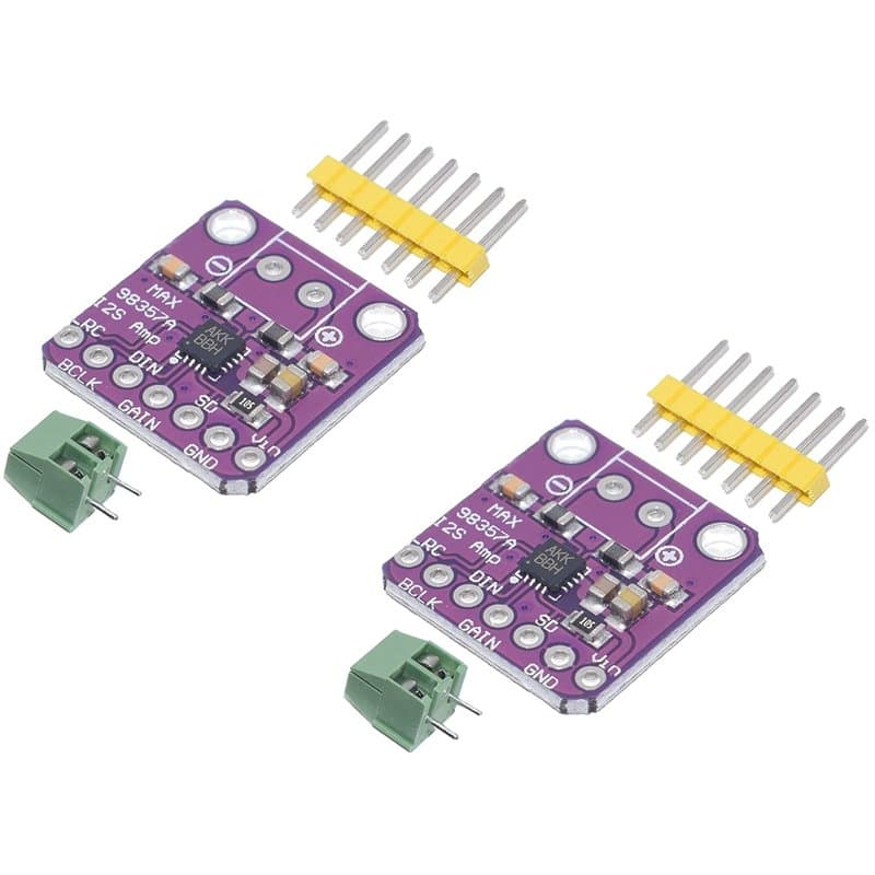 TECNOULAB 2 pièces Amplificateur Audio MAX98357 3W Classe D, Module décodeur I2S Dac Non filtré