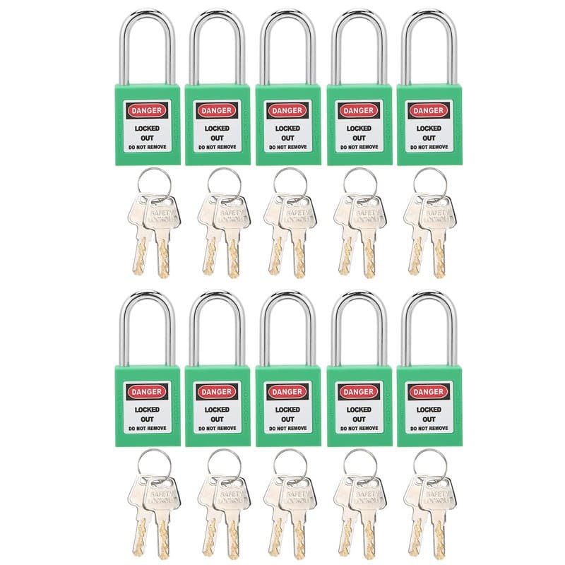 Ensembles de cadenas de sécurité , ensemble de 10 ensembles de cadenas de verrouillage durables avec 20 clés pour les stations d