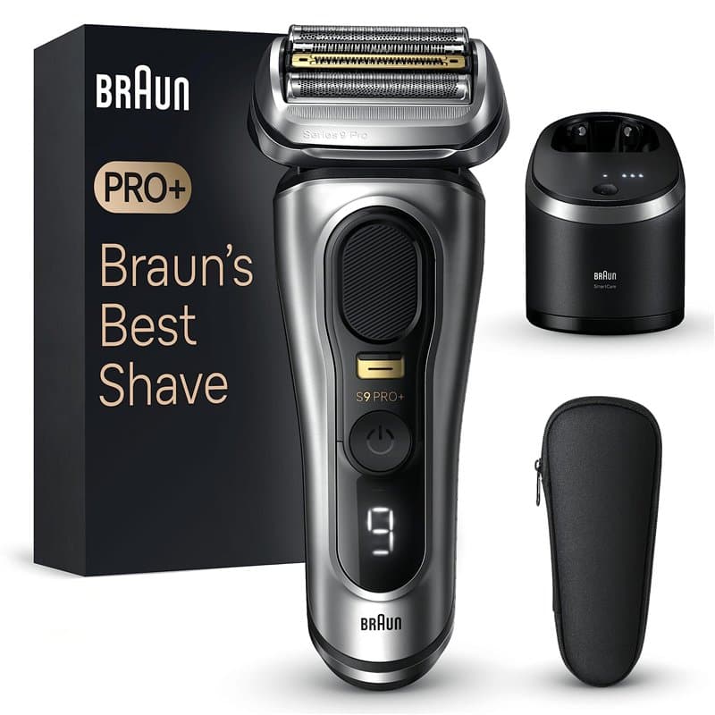 Braun Series 9 PRO+ 9467cc, Rasoir Électrique Pour Homme, 5 Éléments De Rasage, Tondeuse De Précision Intégrée, Station SmartCar