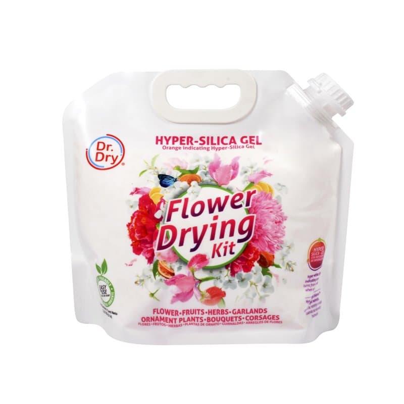 Dr. Dry - Cristaux de Gel de Silice pour séchage des Fleurs et des Fruits - 2,2 kg - Flower Drying Kit - indicateur de coleur