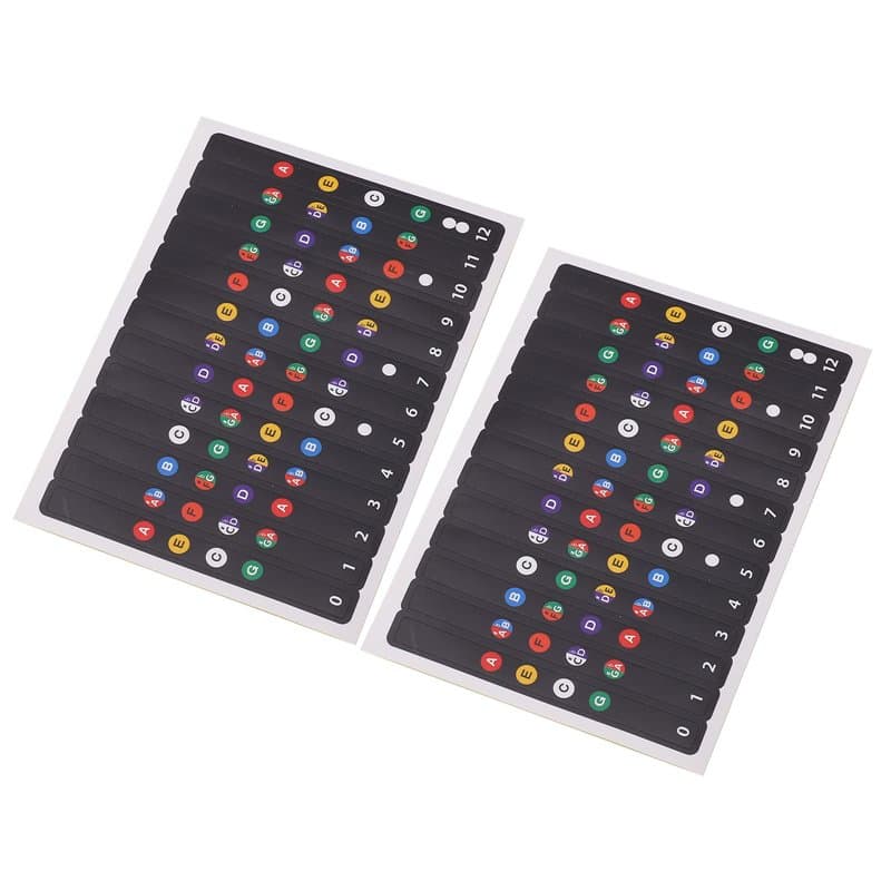 Astibym Ukulele Note Sticker, Ukulele PVC Fretboard Stickers Facile à maîtriser Remplacement adhésif Durable Non Dommages pour l