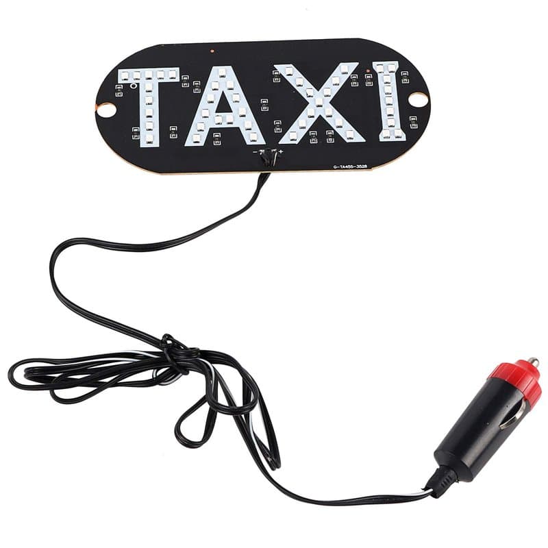 Tbest taxi, enseigne lumineuse taxi, Voyant de Cabine, Pare-brise de Taxi 12V Voyant de Lampe de Signe de Pare-brise LED Lumière