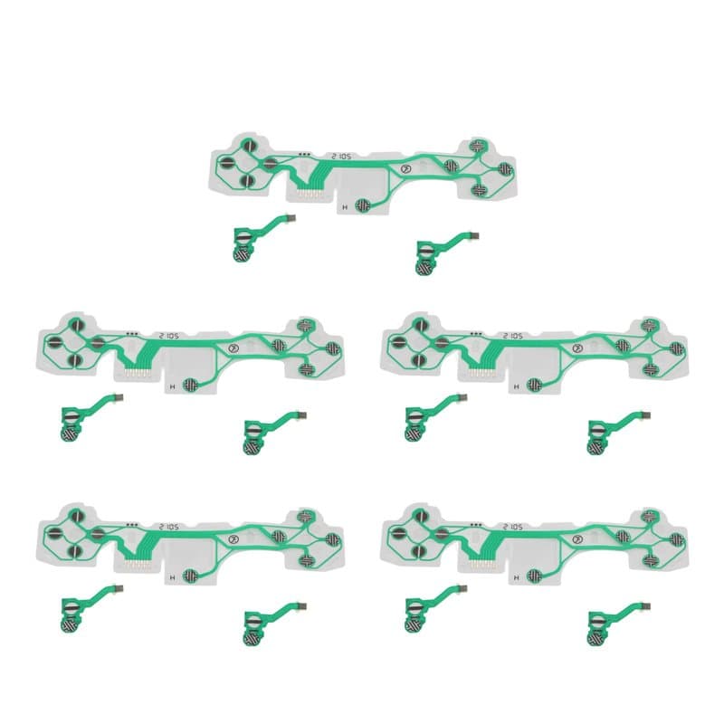 Lot de 5 Câbles Ruban Flexibles pour Poignée PS5, Carte de Circuit imprimé Flexible de Remplacement pour Manette de Jeu FPC Film