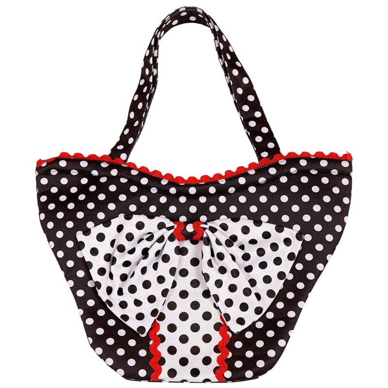 WIDMANN W WIDMANN-10679 Widmann 10679-Sac Tendance années 50, à Pois, Accessoire rétro, fête à thème, Carnaval, Femme, Multicolo