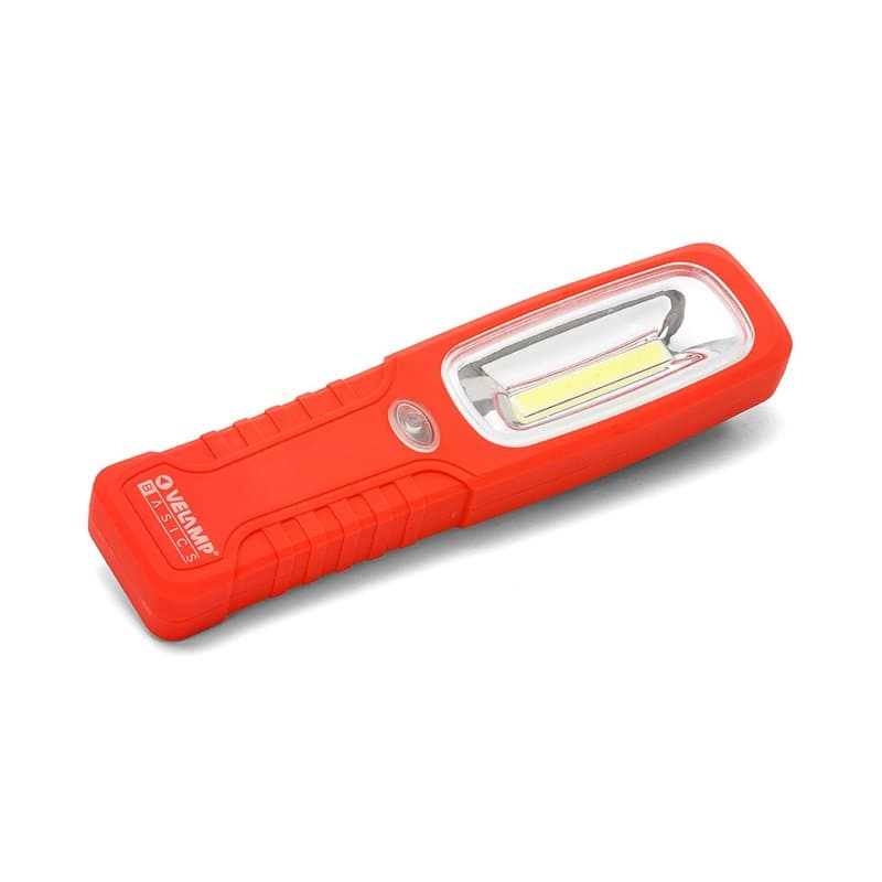 Velamp IS463 Travail LED COB Super Lumineuse 200 lumens. Lampe d'inspection avec Crochet et Aimant pour Garage, Bricolage, Ateli