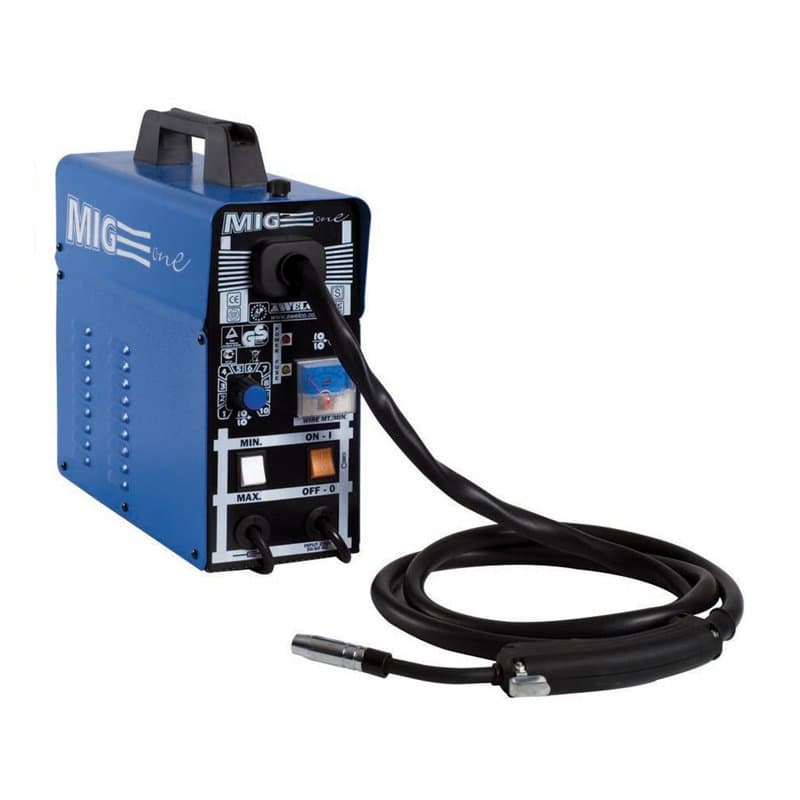Awelco - Poste à souder à fil continu, sans gaz, 95 Ah, avec accessoires et masque à souder 11000
