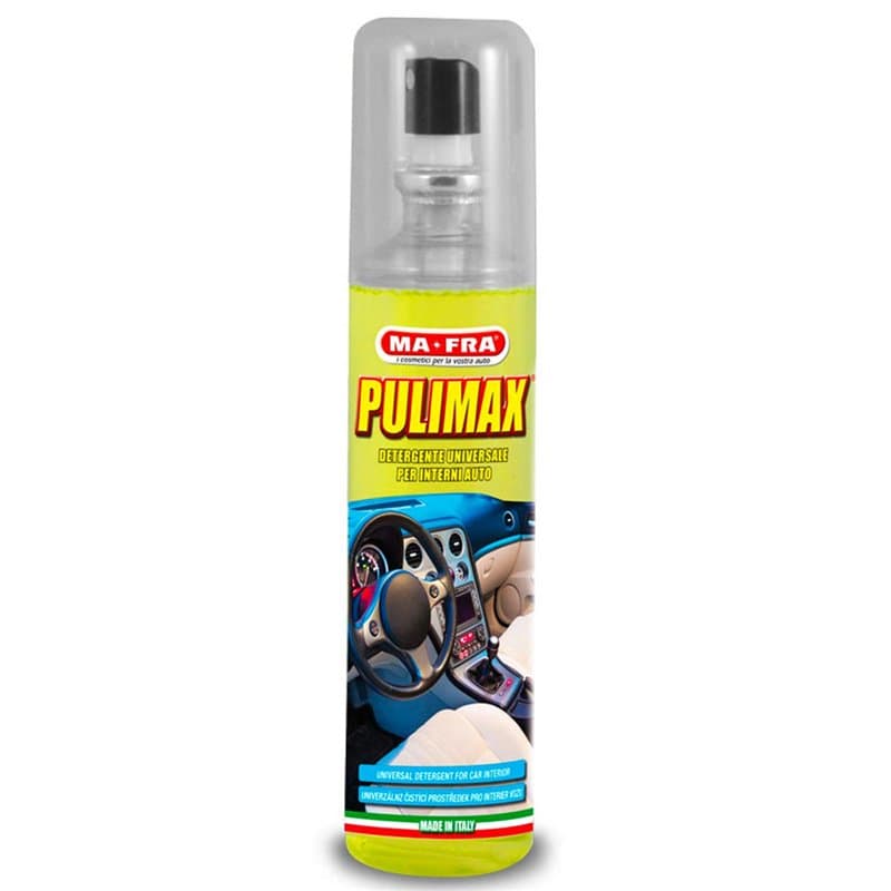 Mafra, Pulimax, 150ml, Spray Nettoyant Universel pour l'intérieur des Voitures, Efficace pour Rénover les Tissus et les Plastiqu
