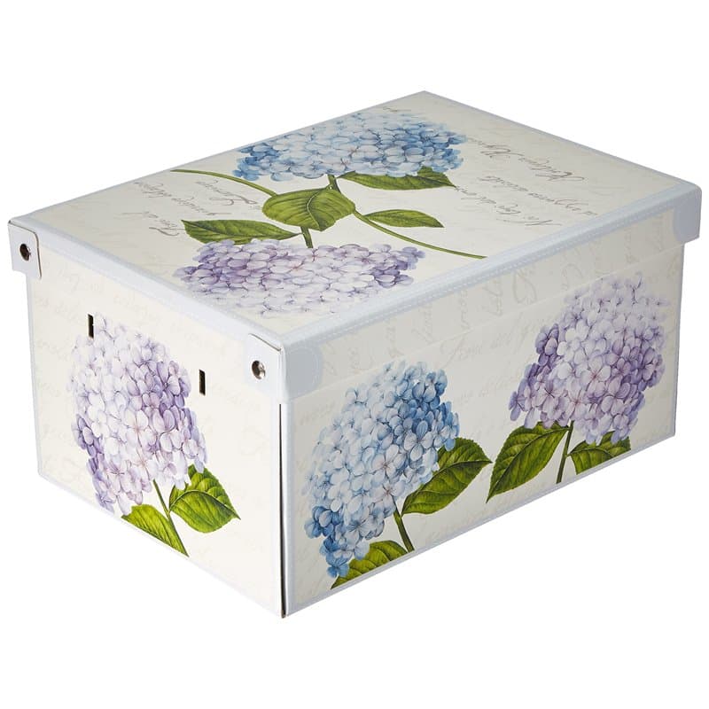 Lavatelli Collection Ortensie Hortensias Boite de Rangement avec Couvercle, Boite en carton, Rangement Vetement, Rangement Chamb