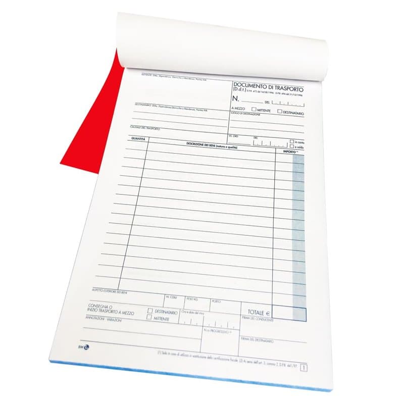 BM BeMore – Mod 270.3, 0100401 – Document de Transport Expéditeur-Destinataire-Vecteur – Papier auto-calcul trois copies 50 + 50