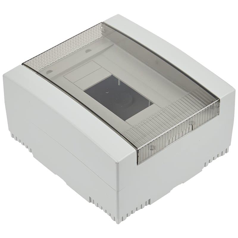 Electraline 60436 Coffret Mural avec Porte, 8 Modules, Blanc