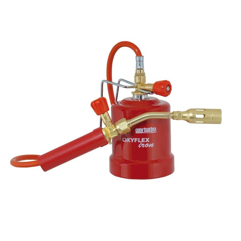 OXYFLEX Kit de soudage mobile professionnel avec porte-cartouche en métal, mono-gaz pour petits travaux de soudure, doux et vif,