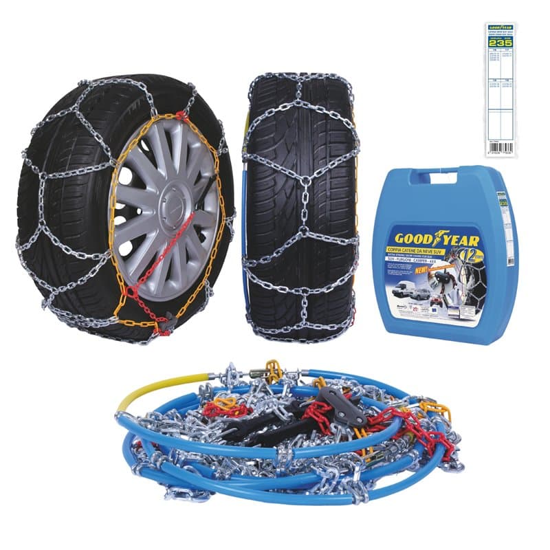 Goodyear 77933 "12mm" Chaines à neige 12 mm, Taille 235, Convient pour voitures, SUV, 4x4 , Camions légers et camping-cars et fo