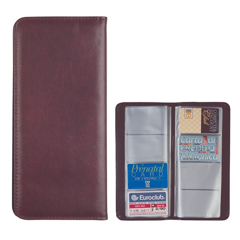 Alevar Porte-cartes de visite en simili cuir de 64 places, classeur organisateur pour cartes de visite cartes et cartes avec 16