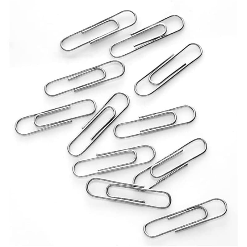 Alevar Lot de 100 trombones en acier, fermoirs format 50 mm n° 5, gros clips de bureau