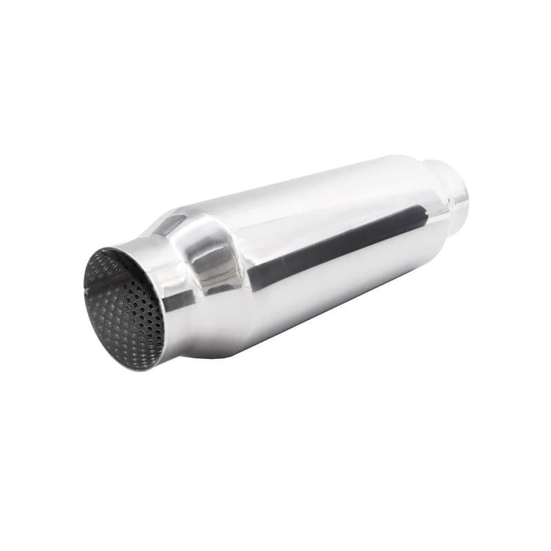 Simoni Racing ESR8 - Silencieux Sport Universel, Sortie Ronde Droite, Silencieux Droit pour Auto en Acier Inoxydable, Longueur 3