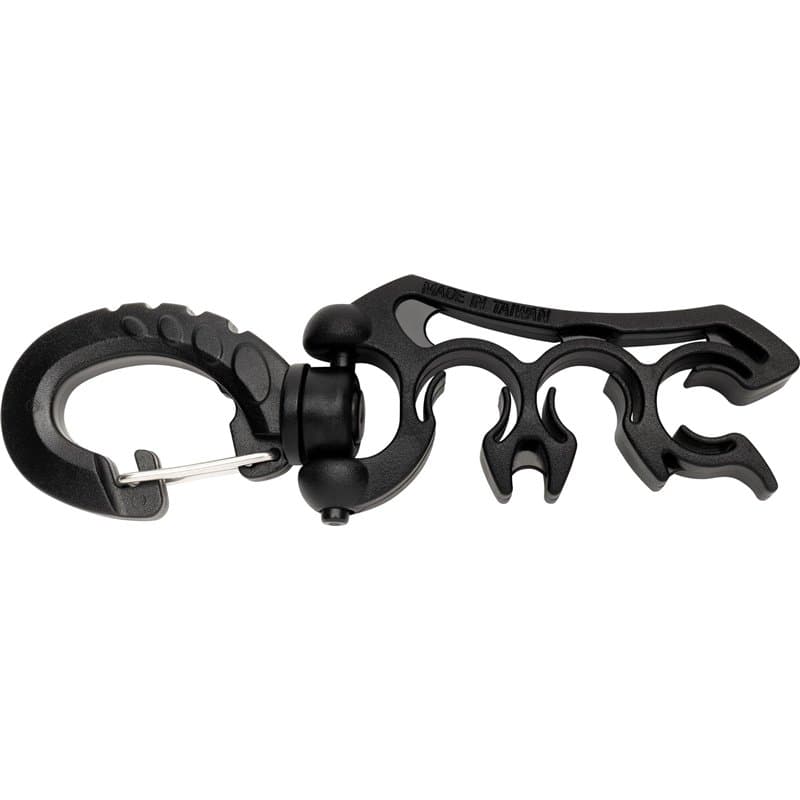 CRESSI Hose Holder Black Clip Support for 3 Diving Whips Unisex-Adult, Noir, Taille Unique