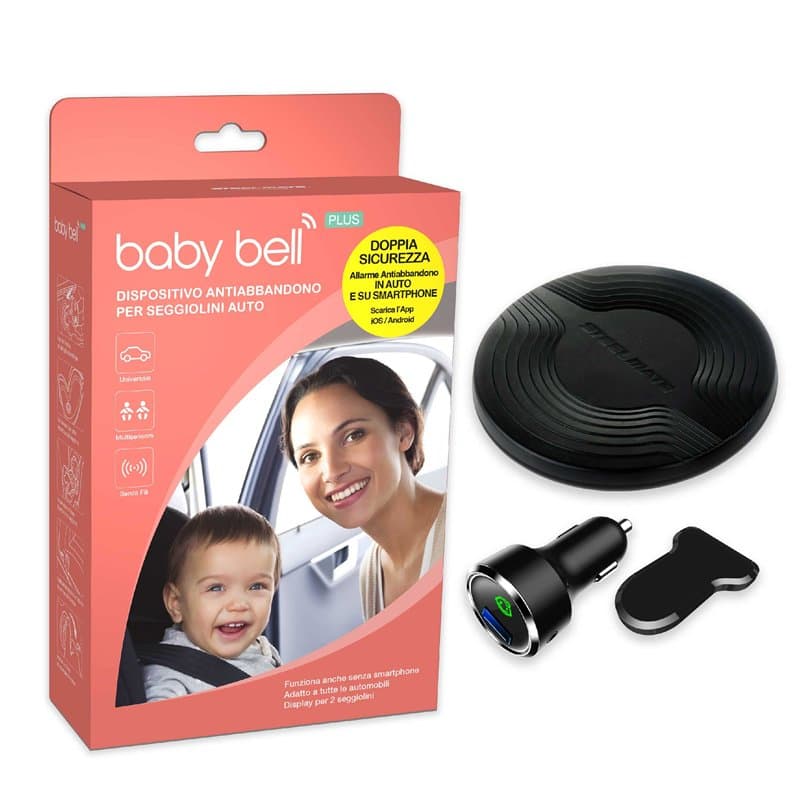 BABY BELL PLUS Dispositif anti-abandon de voiture, appareil anti-abandon, siège auto, universel 100% voiture, extensible, foncti