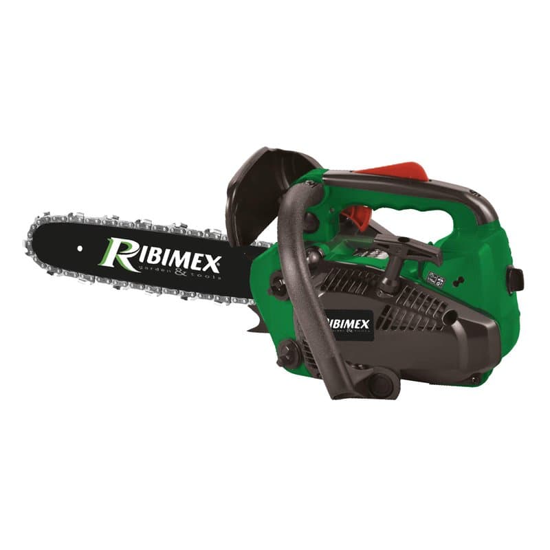Ribimex Tronçonneuse à élagage 25,4 cc, lame de 300 mm, 1,07 HP à 11 000 tr/min, lubrification automatique, vitesse chaîne 21 m/