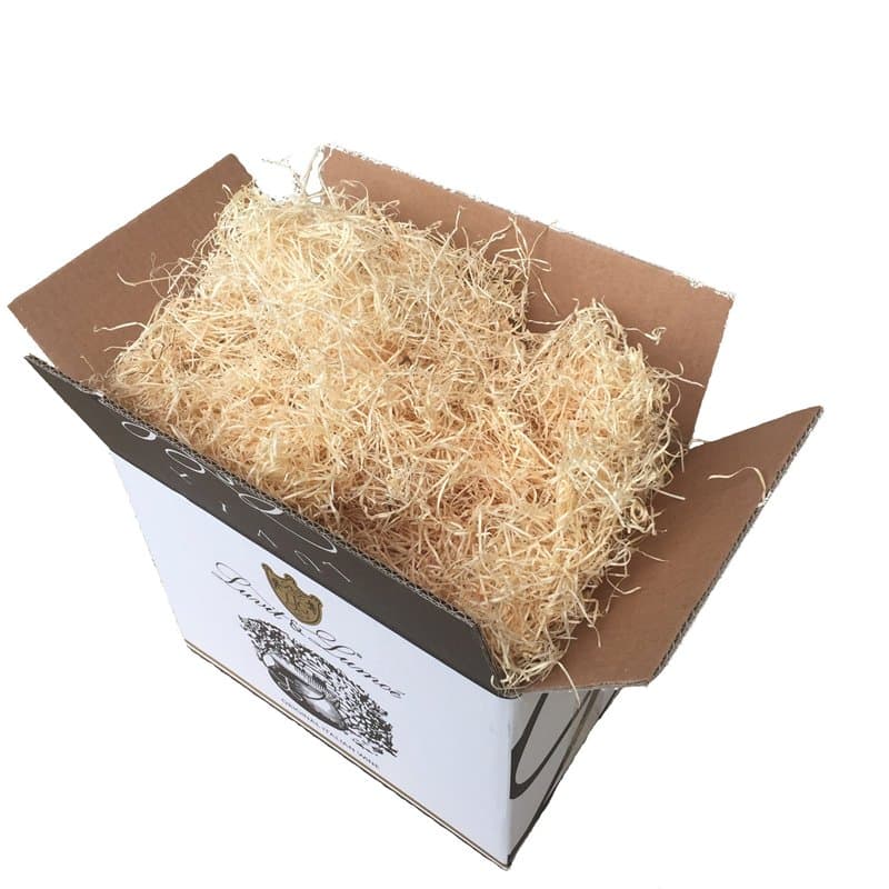 Luvit & Lumoè Paille decorative à garnir panier Frisure de bois pour les colis | Offre 1 kg | Matériel de remplissage pour embal