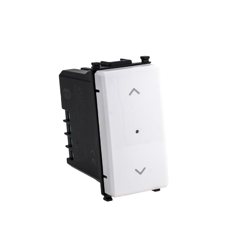 Bouton Module volets roulants connectés Smart WiFi, compatible avec Vimar Plana, couleur blanche, application Tuya, pour rideaux