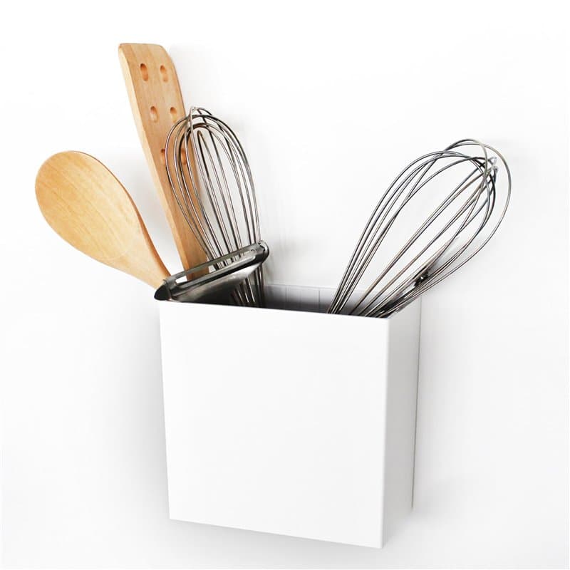 KalaMitica - Boîte magnétique "Uranos", porte-louches et porte-objets pour tableau magnétique - Design moderne, blanc laqué avec