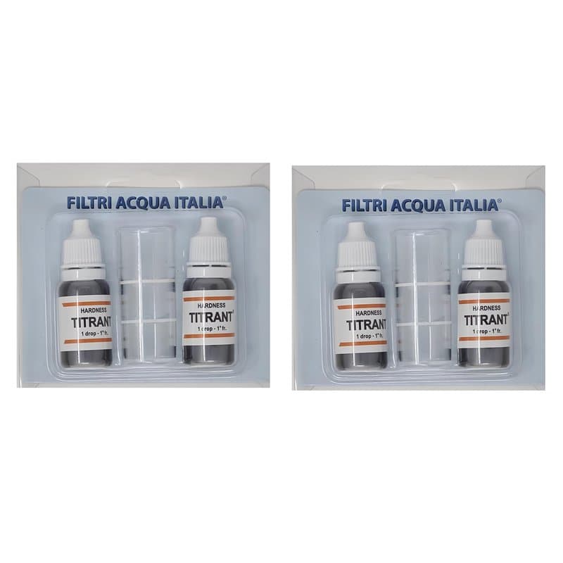 Titrant Lot de 4 kits d'analyse de dureté de l'eau (degrés français) pour mesurer le calcaire