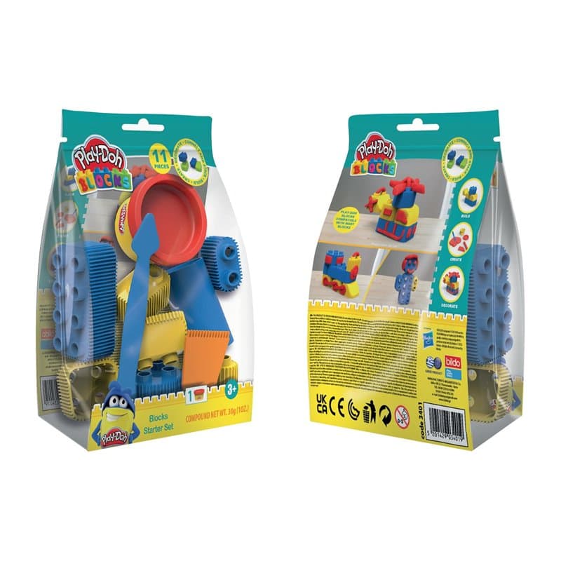 Grandi Giochi Play Doh Blocks, Lot de 11 pièces avec Construction et pâte à Modeler, Pld05000
