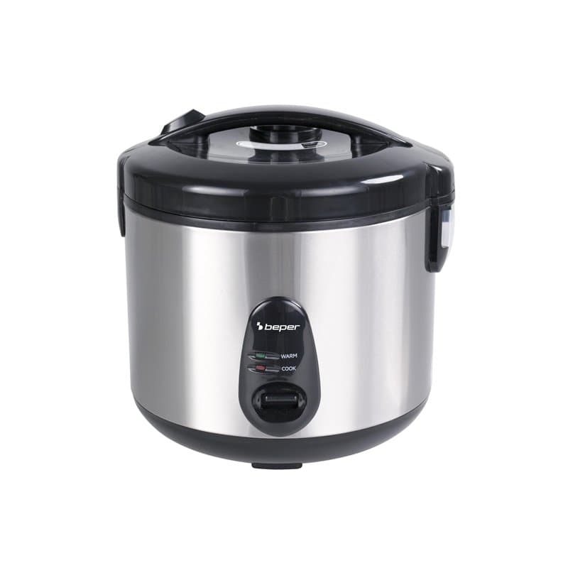 BEPER P101VAP002 Cuiseur à riz électrique avec fonction de maintien au chaud, capacité de 625 g, revêtement antiadhésif, couverc