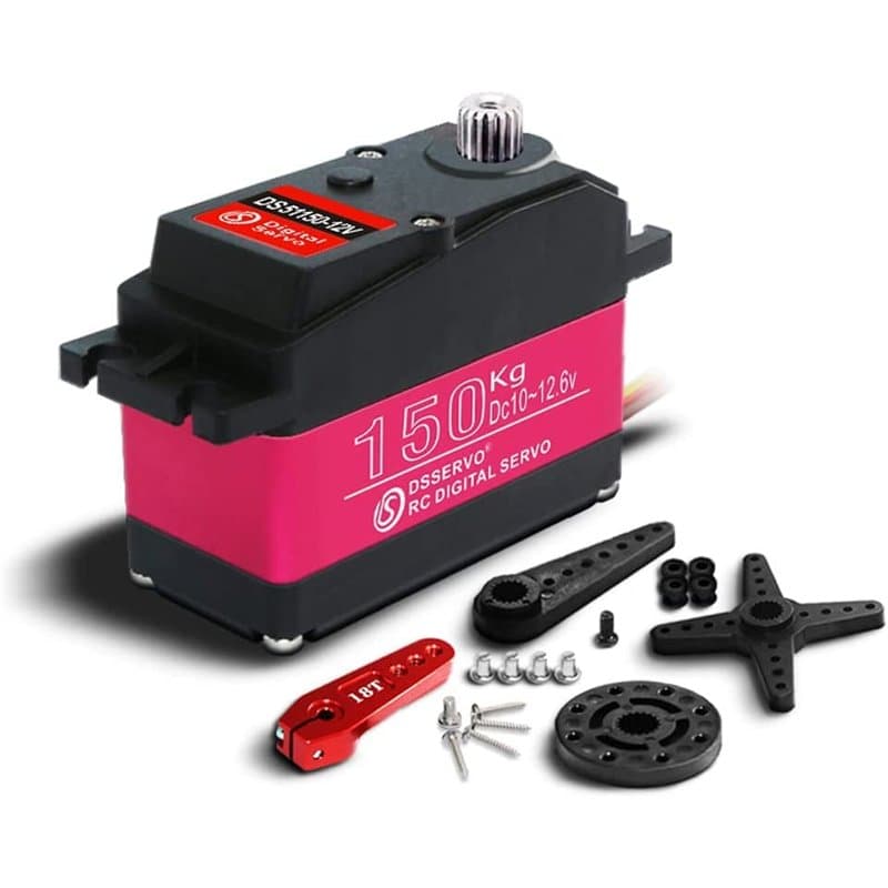 YUNIQUE GREEN-CLEAN-POWER - Servomoteur DS51150 12V 150KG | pour Robotique et Modélisme | Haute Couple 173kg-cm, Vitesse 0.19 se