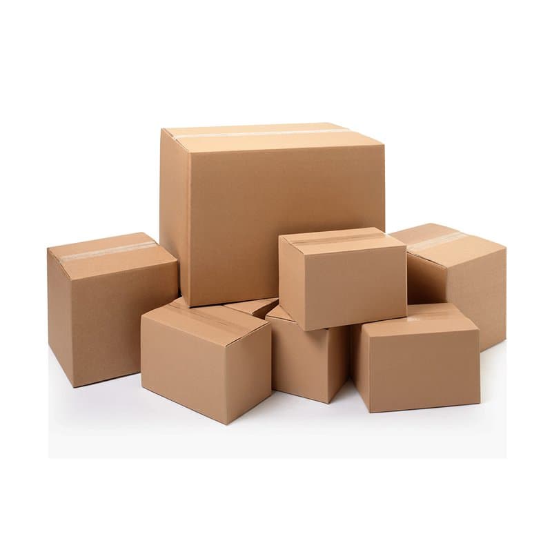 Boîtes en carton pour déménagement, 60 x 40 x 40 cm, boîtes d'emballage d'expédition en carton ondulé Havane légères solides et