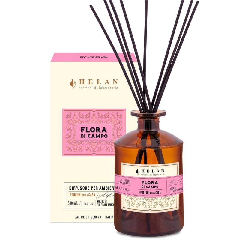 Helan Flora di Campo - Rafraîchisseur d'air, Parfum d'ambiance aux Notes Florales musquées - Idées Cadeaux désodorisants et rafr