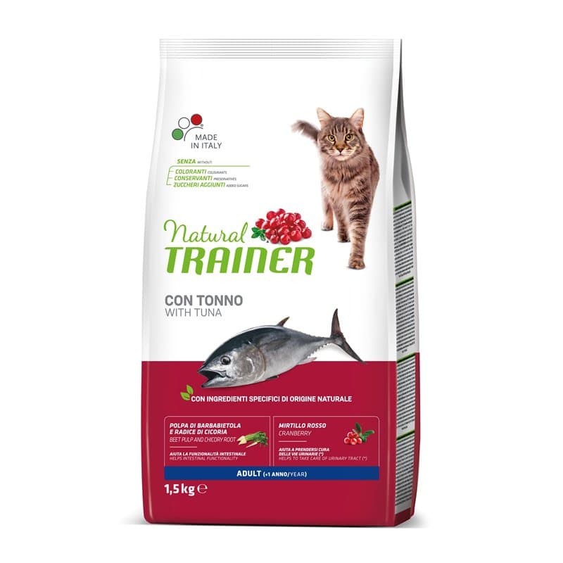 TRAINER Natural avec Thon 1,5 kg – Aliments secs pour Chats croquettes