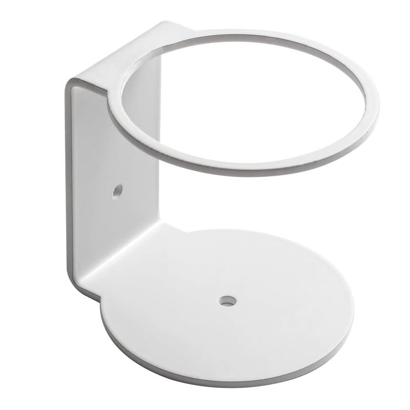IPEA Support Mural en Fer monté pour Gel désinfectant Savon Distributeur Bouteilles - Blanc - Hauteur 90 mm