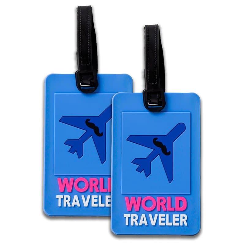 IPEA Étiquettes à Bagages, – 2 unités – Étiquettes pour Valises de Voyage avec Nom – Plaques Classiques en Plastique Antichoc Ha