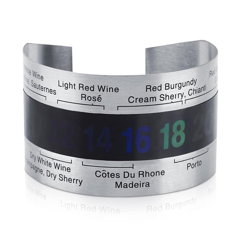 Thermomètre à vin, Thermomètre pour Bouteille de Vin,LCD à vin Bouteille Bière, thermomètre à bouteille température de la bière