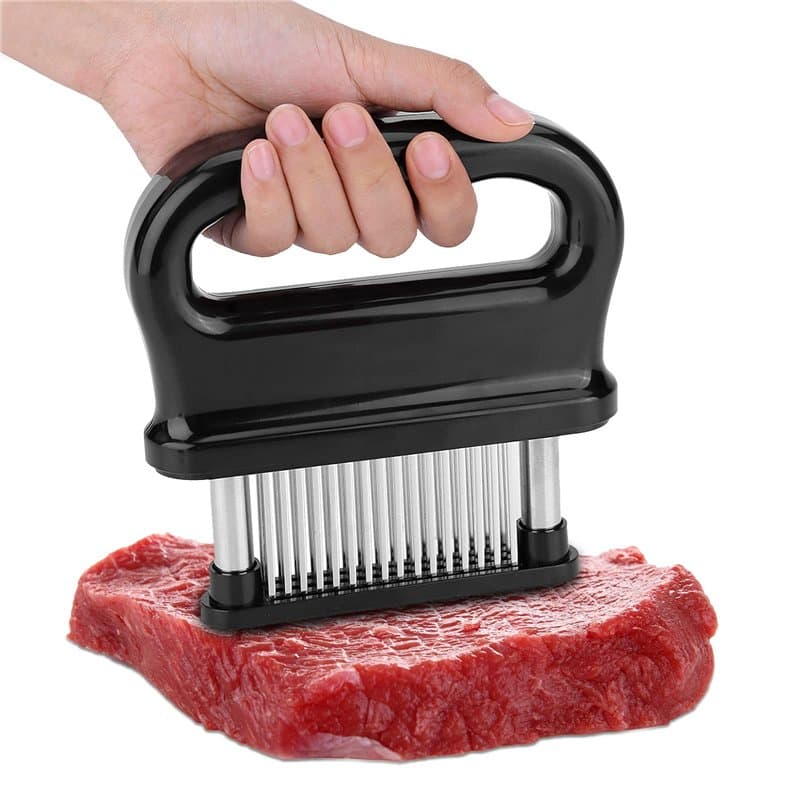 Attendrisseur à Viande Manuel, 48 Lames Maillets à Viande en Acier Inoxydable Pointue en Acier Inoxydable pour Boeuf de Porc Ste