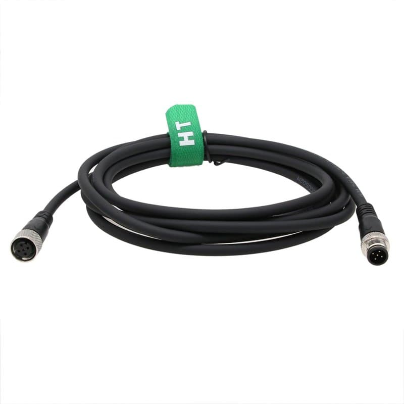 HangTon Câble blindé M12 A 5 broches mâle vers 5 broches femelle Actionneur de signal pour contrôle industriel, dispositif d'aut