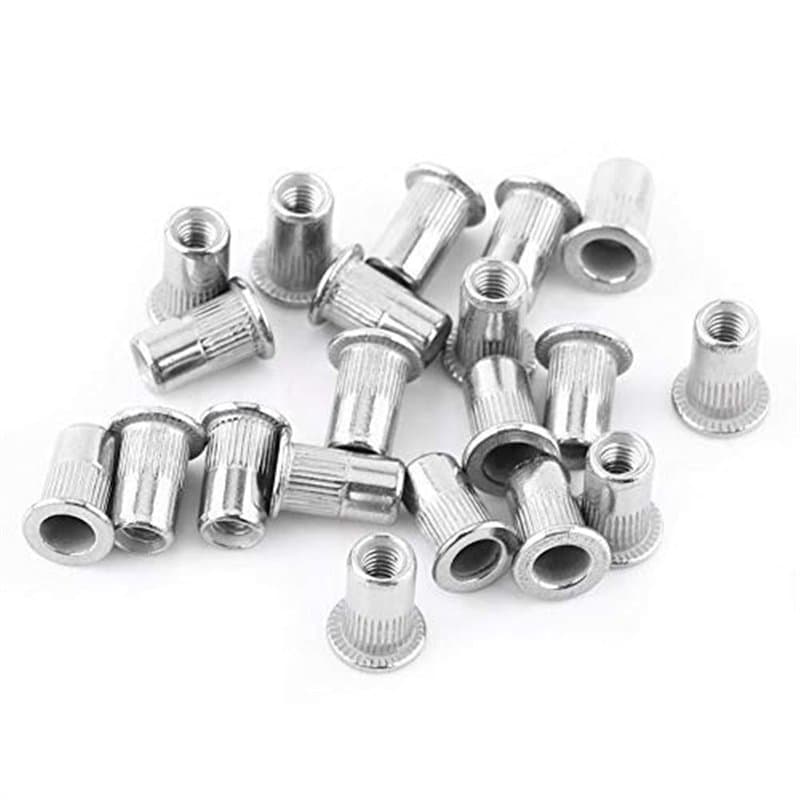 Écrou à Rivet en Acier Inoxydable, éCrou à Rivet Aveugle Fileté à Tête Plate M3-M8, Ecrous Filetés à Tête Plate(M3)