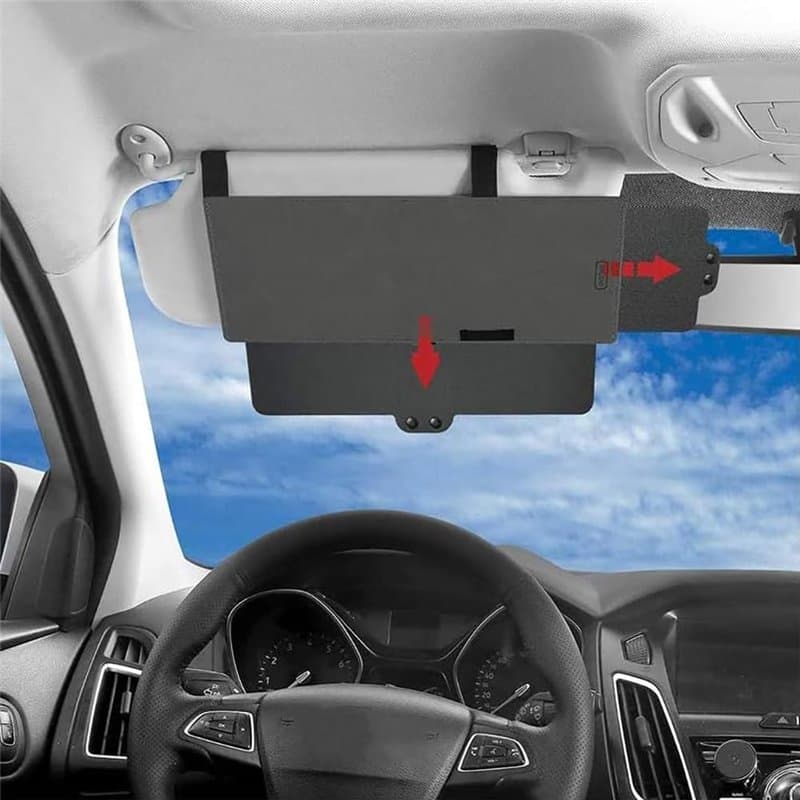 NEWFUN Extension de Pare-Soleil de Voiture, Extension Paresoleil Voiture, Anti-Reflets de Visière Opaque,Anti Eblouissement und