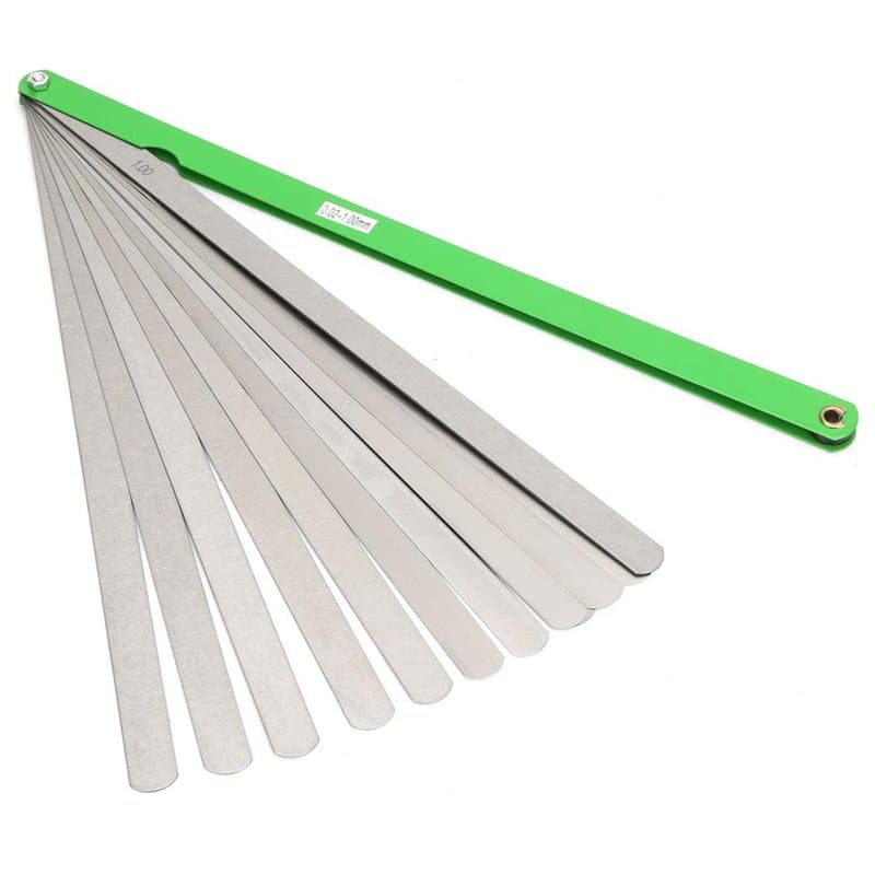 Fafeicy Jauge d'épaisseur d'écart de 300 mm, 17 Lames métriques, Outil de Mesure en Acier Inoxydable d'épaisseur 0,02-1 mm, Conc