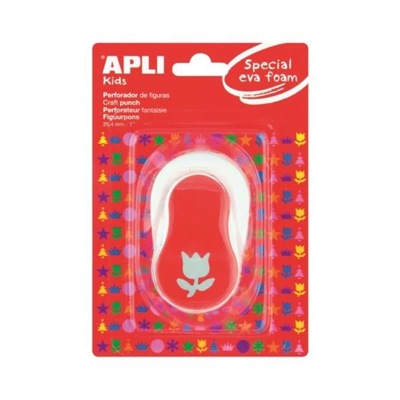 Apli 13299 - Perforatrice fantaisie pour papier et mousse"Eva" - Tulipe - Poinçon : 25,4 mm