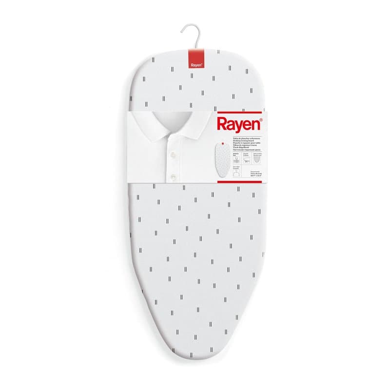 Rayen, Table à Repasser de Table, Pliage Compact, avec Maille Métallique, Valable pour Suspendre, Imprimée, Dimensions : 73.5 X