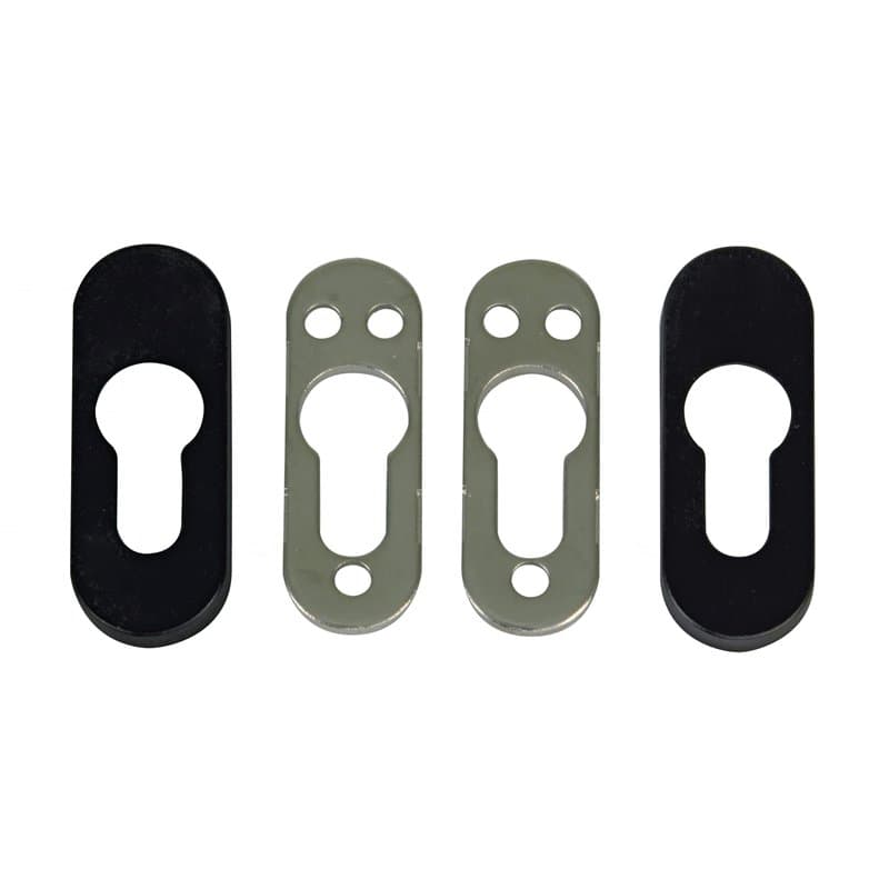 Amig - Bouclier de sécurité avec corps en acier pour serrures Mod. 35 | 70 x 25 mm | Pour portes métalliques | Avec garniture en