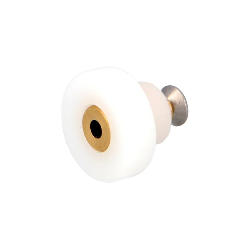 Amig - Roulement de cloison de douche | Lot de 2 unités | Ø 19 mm | Pour porte coulissante de douche de salle de bain | Nylon bl
