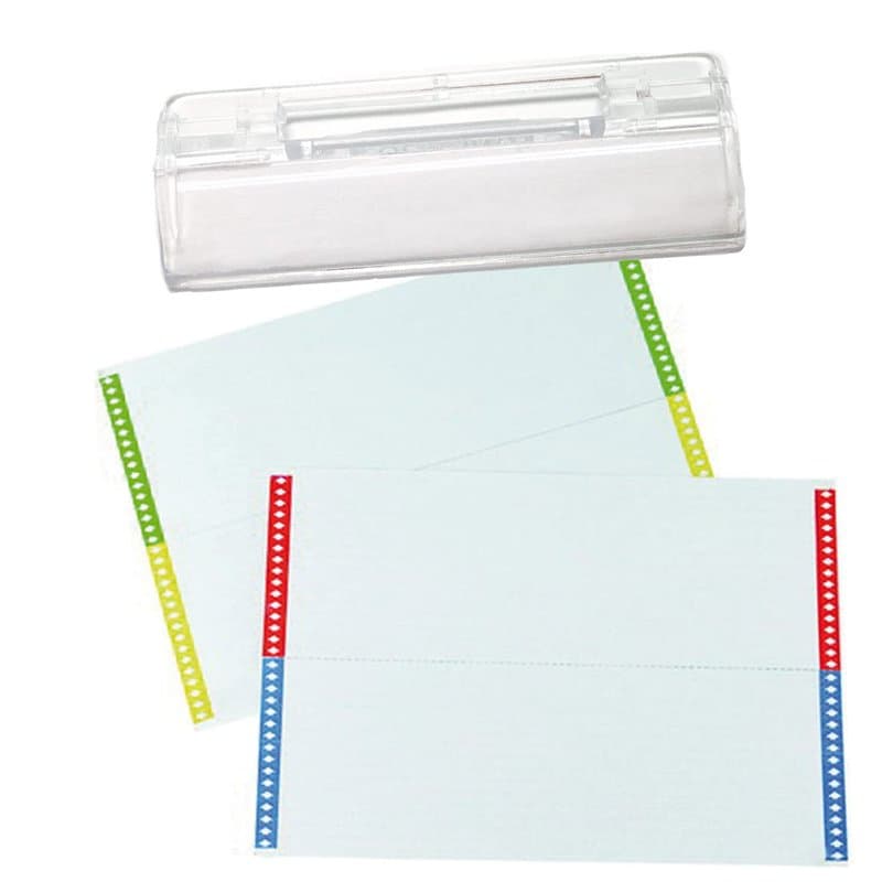 Grafoplás 16500 Sachet de 10 visières découpées + 10 bandes de papier pour dossiers suspendus, multicolore, 30