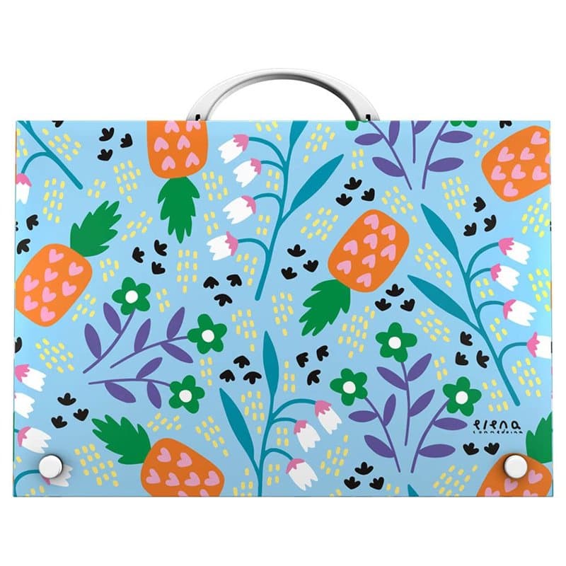 Grafoplás 37402442 Mallette scolaire avec poignée, polypropylène Collection Elena Corredoira, Flower