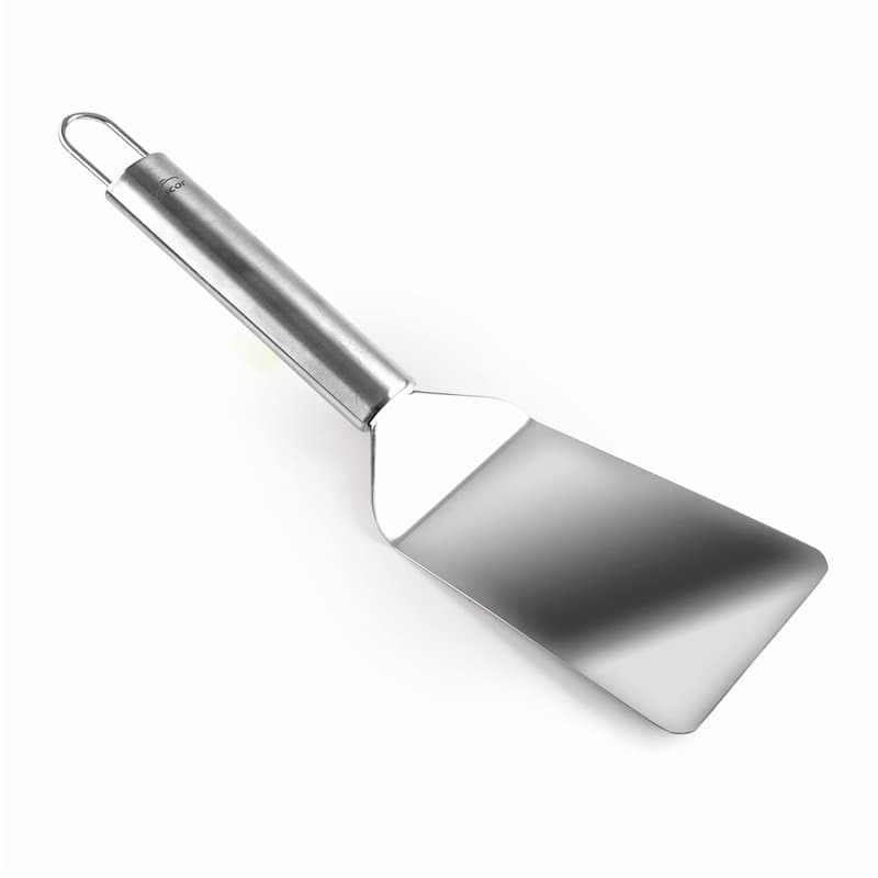 LACOR 60266 - Spatule coudée BBQ, acier inoxydable, manche ergonomique, passe au lave-vaisselle, 28 cm, inox