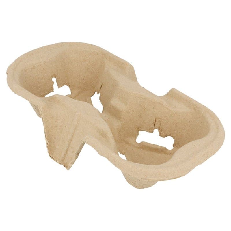 Garcia de pou Porte-Gobelets, 2 Gobelets 21X10,5 Cm Naturel Carton - 100 unités