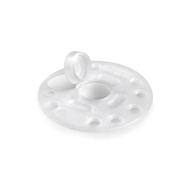 INDEX A PERFECT FIXING - AISW060【AIS-W】 Rosace plastique pour fixation mécanique de panneaux isolants en bois, Ø60 mm, boîte de