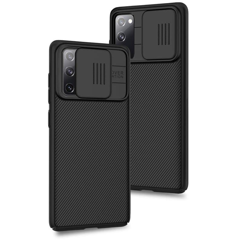 XTCASE Coque pour Samsung Galaxy S20 FE 4G/5G, Protection de la Caméra Étui avec Ultra Mince Coulisse Cache Objectif, Plastique